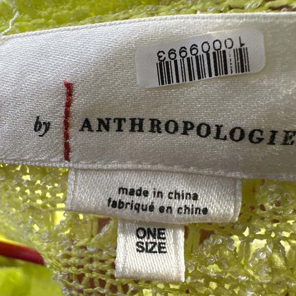 Anthropologie Serenity Neon Lime Green Open Knit Long Cardigan Sweater - Picture 6 of 6